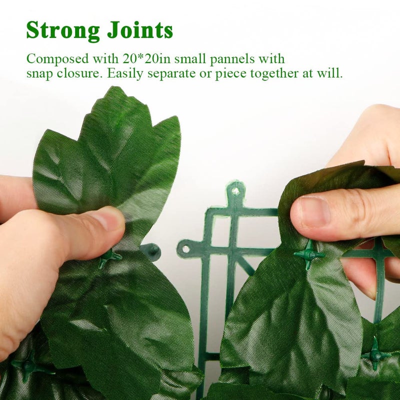 iCover Artificial Ivy Privacy Screen for Fence, 39x118in Strengthened Joint Prevent Leaves Falling Off, Faux Hedge Panels Greenery Vines, Decorative Fences for Outdoor Garden - Image 4